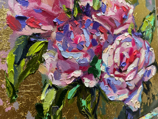 Oil painting ORIGINAL art Rose Flower floral impasto roses artwork 11x14"
