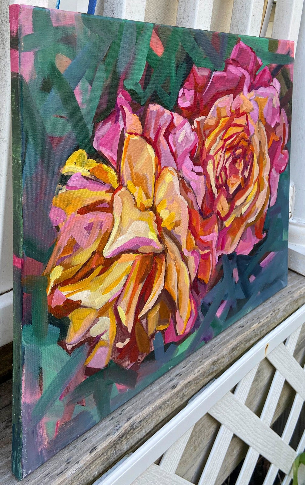 Oil painting ORIGINAL art Roses Flower wall art floral rose artwork Signed 16x20
