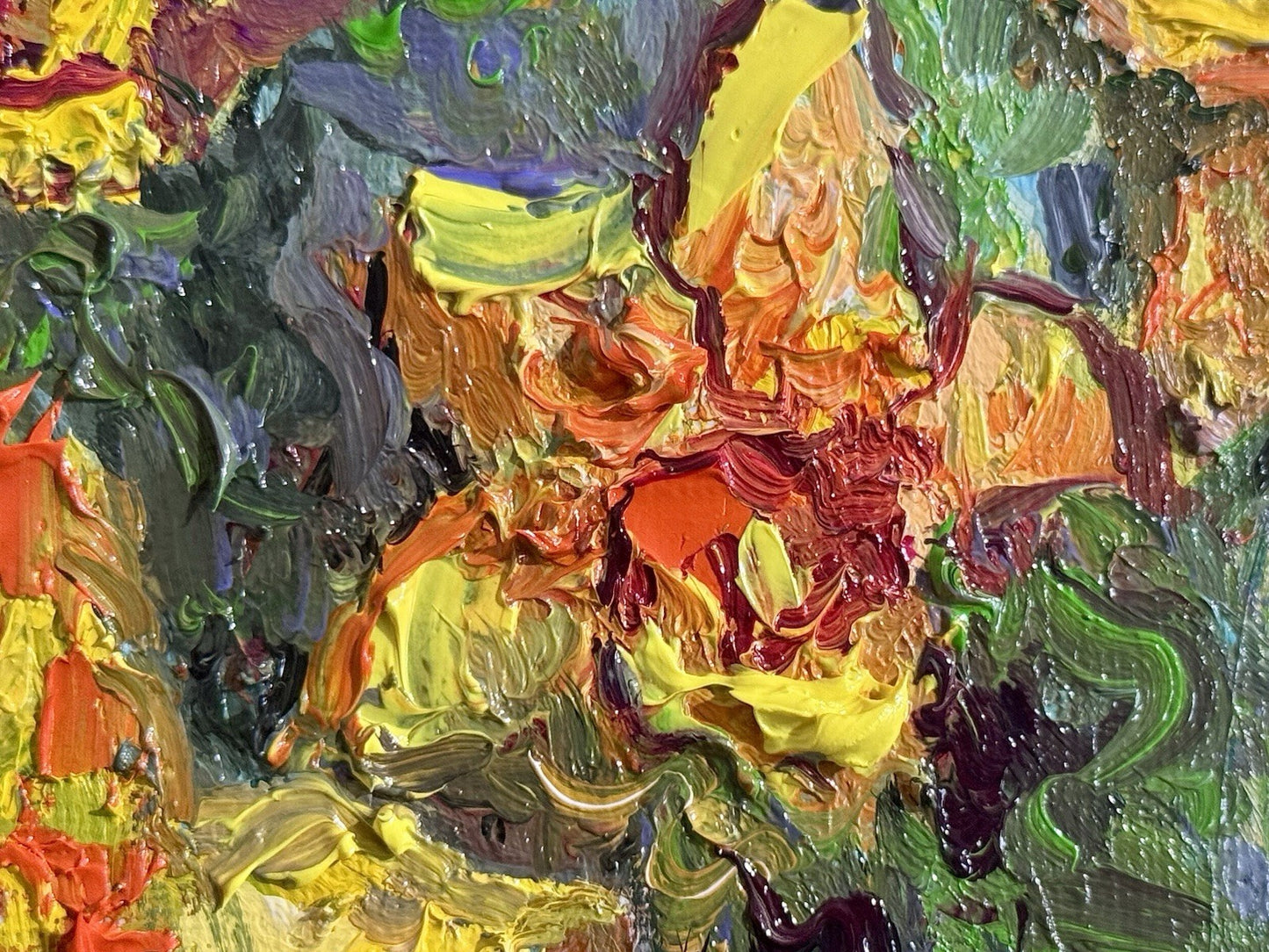 Oil painting ORIGINAL art Yellow Daffodil Flower Floral Nature Still Life 6x6”