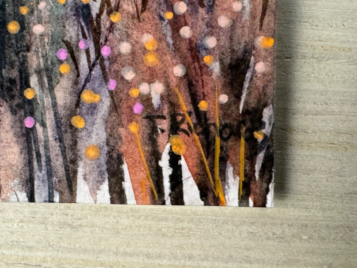 Wildflower field painting ORIGINAL art watercolor on paper Meadow artwork 5x7"