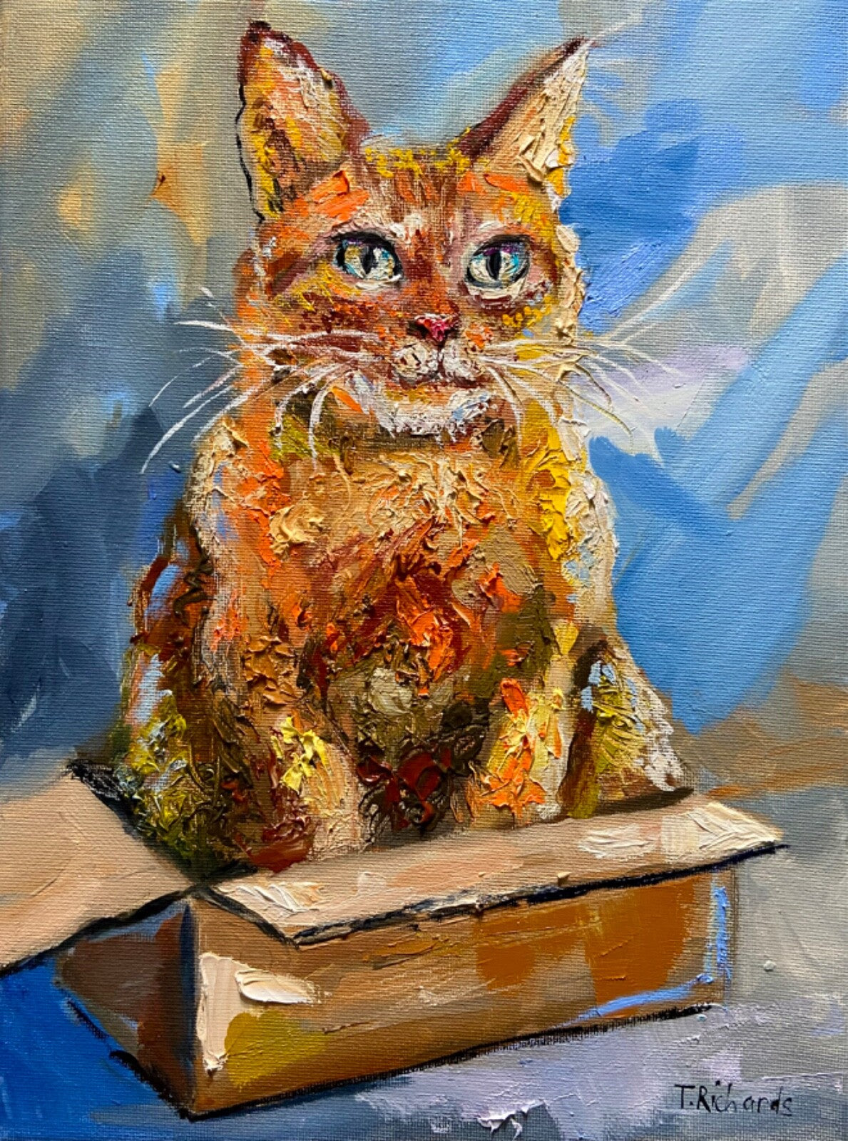 Custom Pet Portrait from Photo – Original Hand-Painted Oil Painting of Your Dog, Cat, or Other Pet