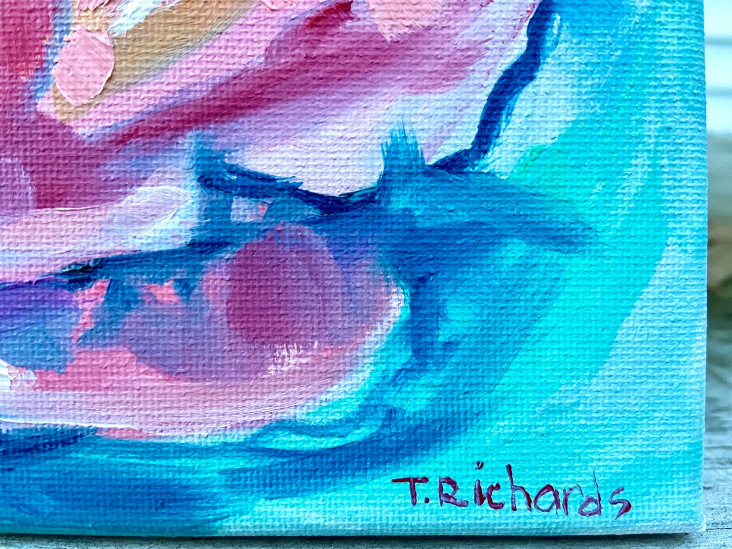 Peony Oil painting ORIGINAL art flower artwork floral Coral Charm Peonies 8x10"