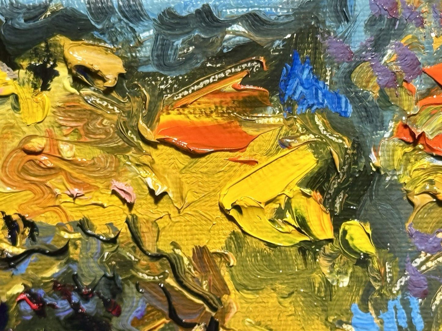 Sunflower Oil painting ORIGINAL art floral Flower artwork Still Life Signed 6x6"