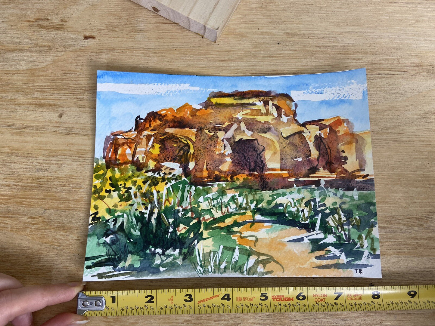Watercolor Painting ORIGINAL Art Arches National Park Utah Landscape 6x8"