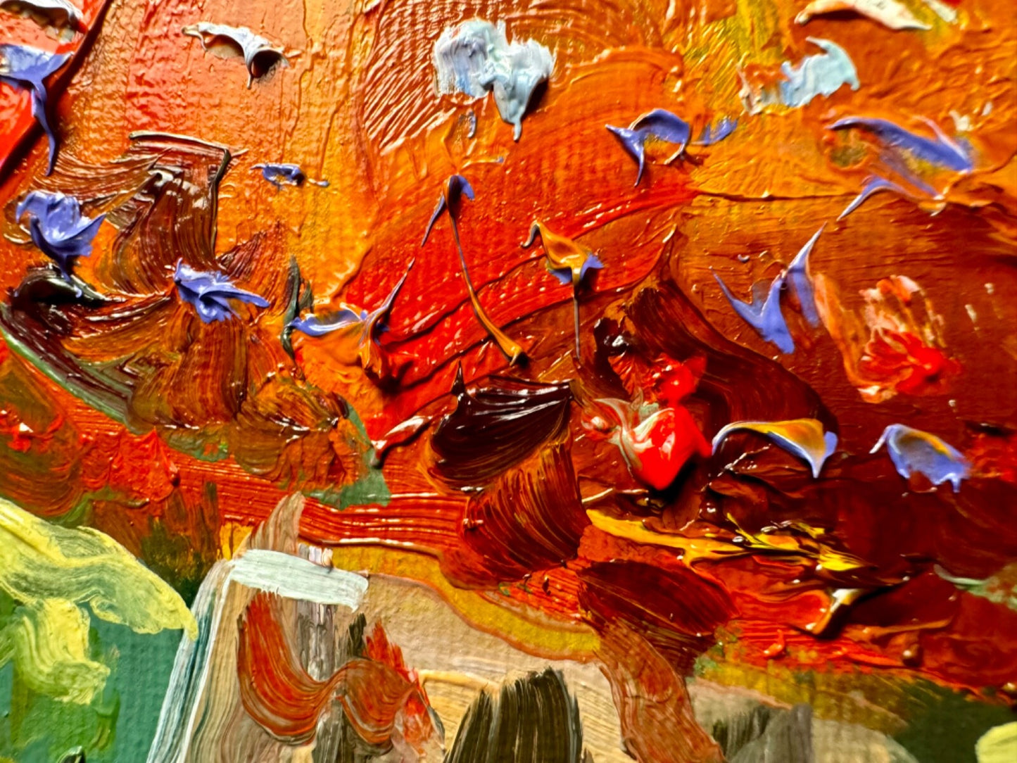 Red mushroom Oil painting ORIGINAL art Fly agaric Amanita forest artwork 5x7