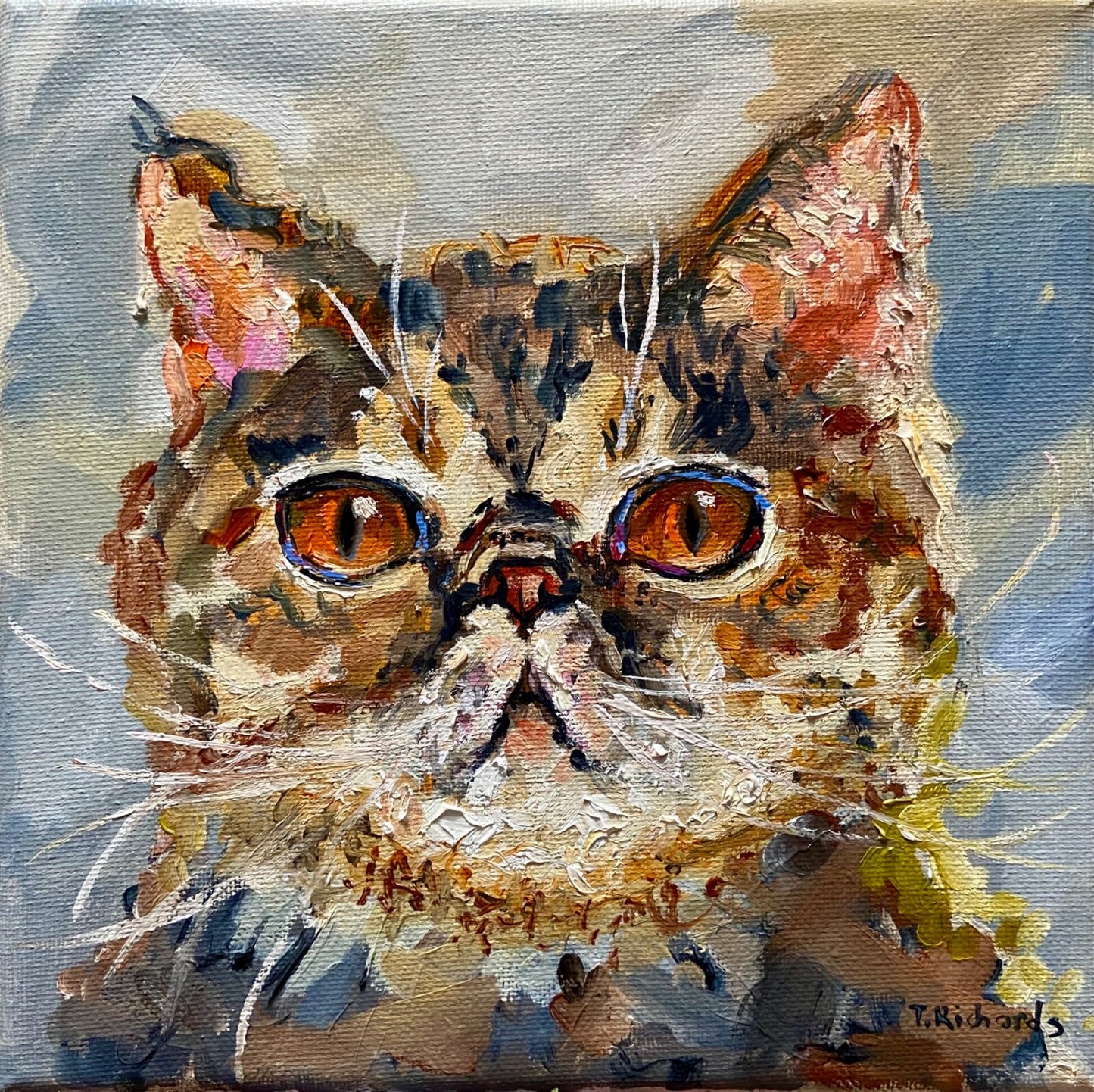 Custom Pet Portrait from Photo – Original Hand-Painted Oil Painting of Your Dog, Cat, or Other Pet