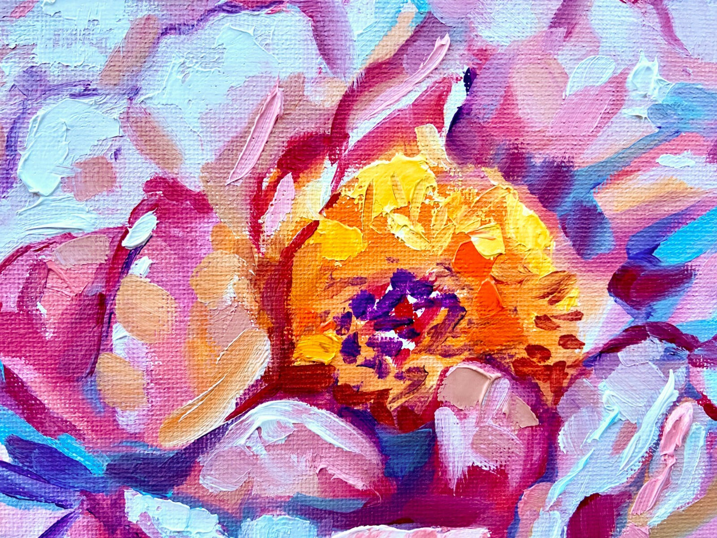 Peony Oil painting ORIGINAL art flower artwork floral Coral Charm Peonies 8x10"