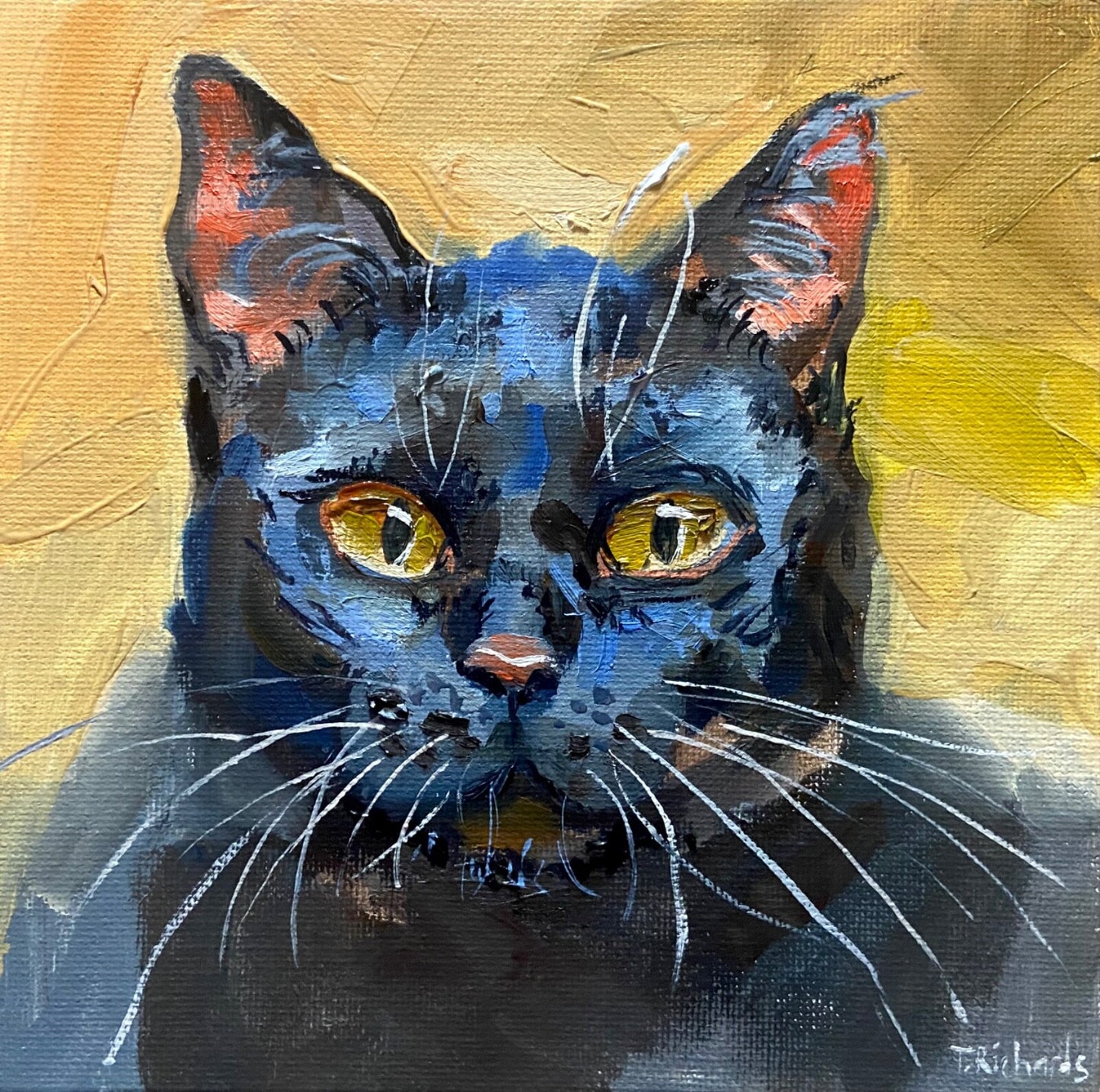 Custom Pet Portrait from Photo – Original Hand-Painted Oil Painting of Your Dog, Cat, or Other Pet