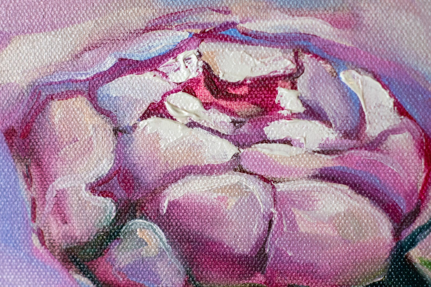 ORIGINAL Art oil painting Peony art Flower Wall Art floral artwork Peonies 5x7"