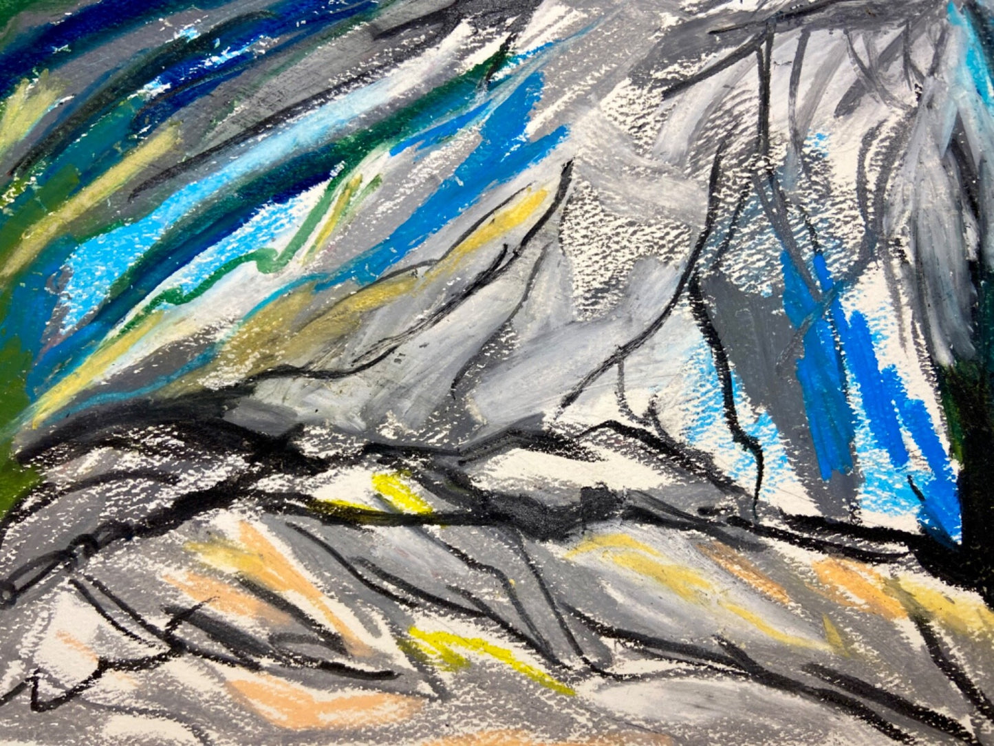 ORIGINAL art oil pastel on paper painting Eagle wall art bird artwork 9x12”