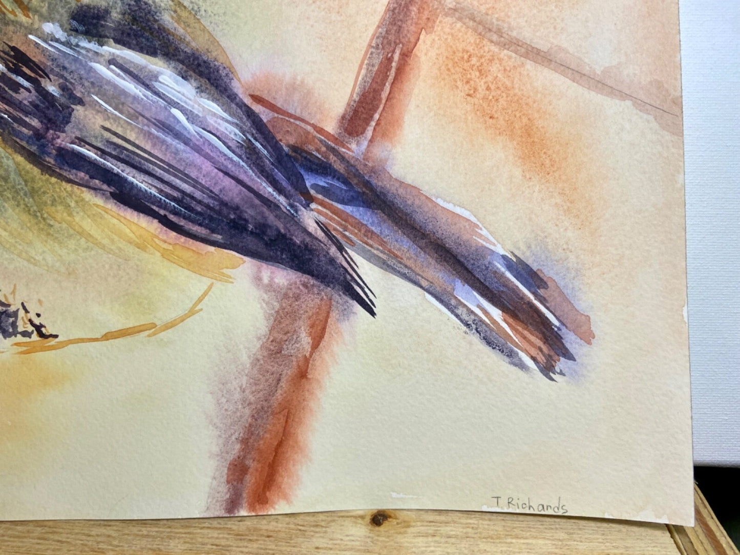 ORIGINAL Art watercolor painting Chickadee wall art Bird artwork 10.25x14.25”