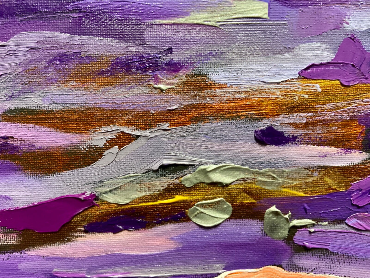 Oil painting ORIGINAL art Ocean seascape wall art Sunset night sky artwork 16x20