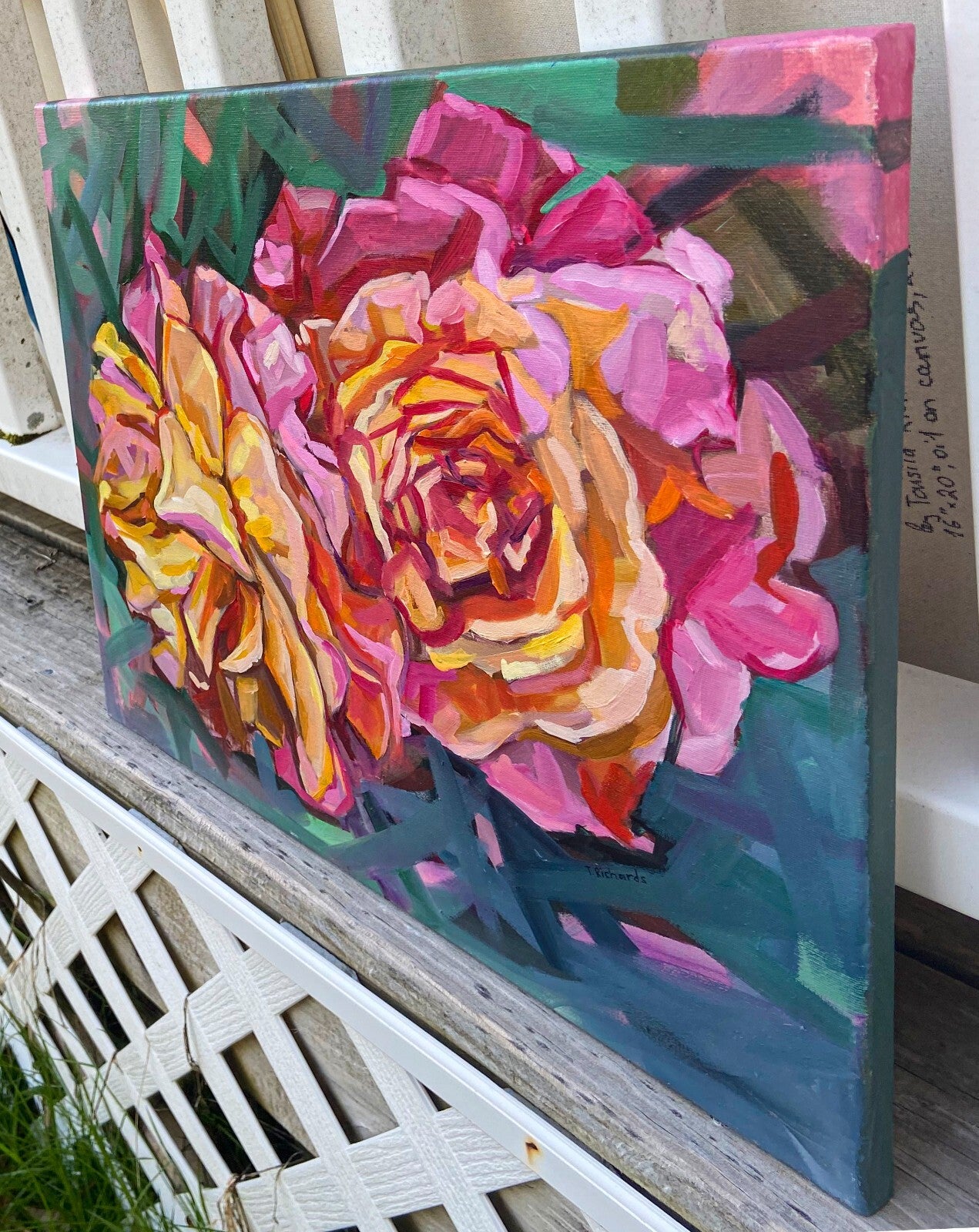 Oil painting ORIGINAL art Roses Flower wall art floral rose artwork Signed 16x20