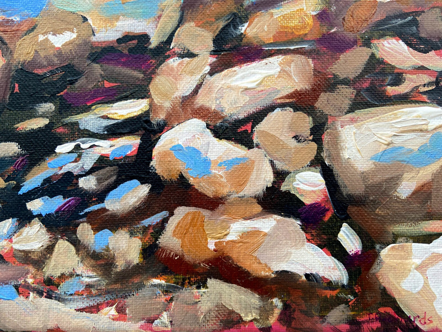 Oil painting ORIGINAL art Lighthouse Seascape ocean wave beach mountain 16x20"