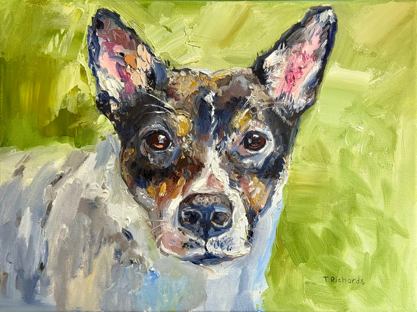 Custom Pet Portrait from Photo – Original Hand-Painted Oil Painting of Your Dog, Cat, or Other Pet