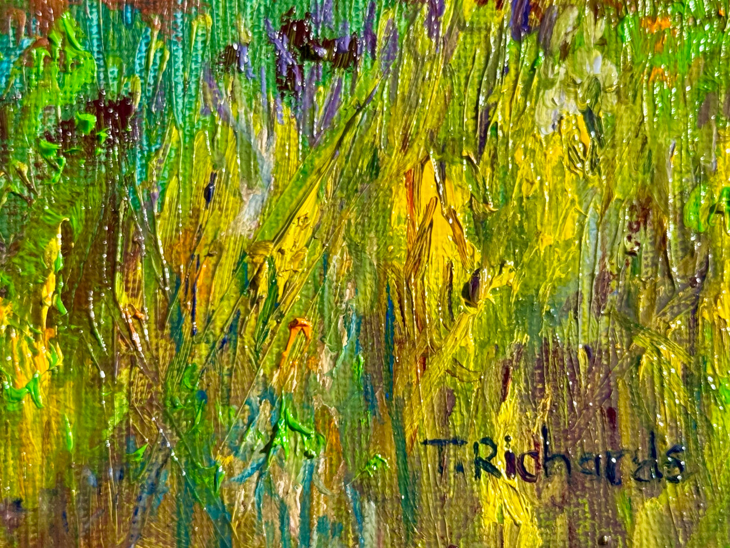 Autumn Oil Painting 5x7, Original Art Fall Landscape, Forest Field, Small Nature Art