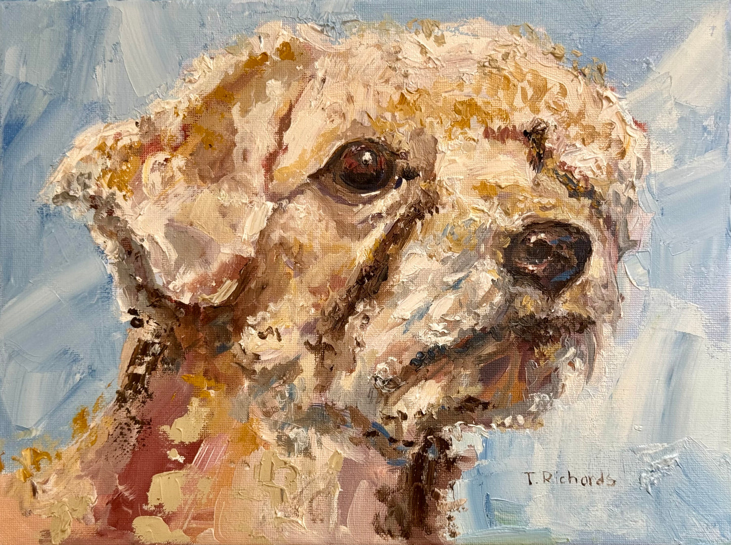 Custom Pet Portrait from Photo – Original Hand-Painted Oil Painting of Your Dog, Cat, or Other Pet