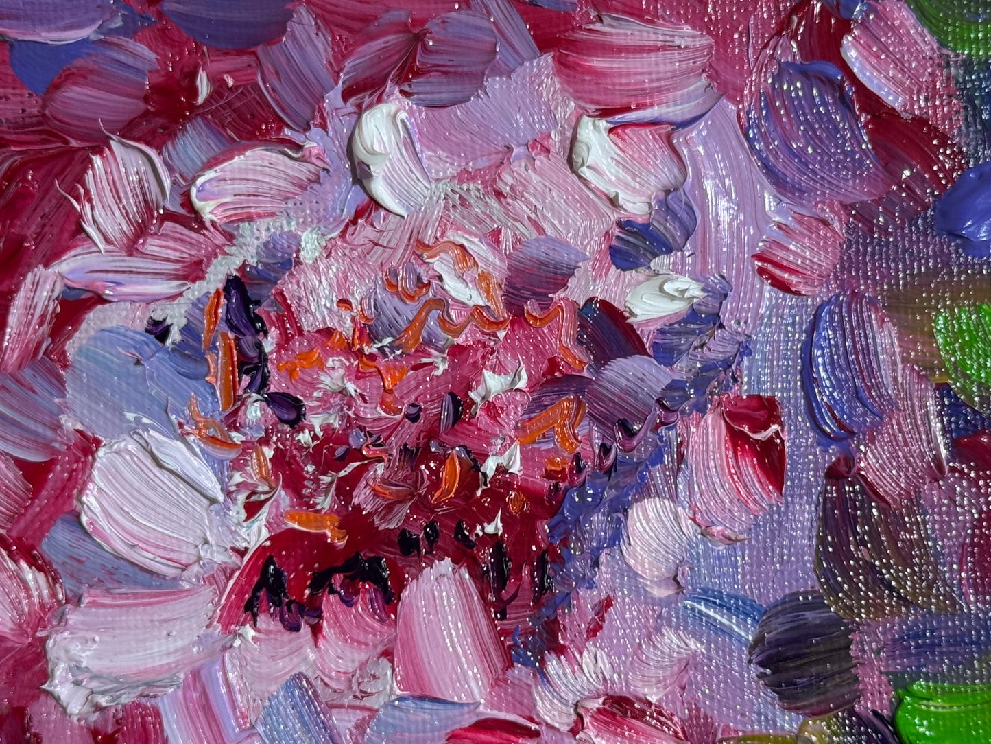 Original Oil Painting 6x6” — Pink Peony and Bud Floral Wall Art Small Flower Still Life Botanical Artwork Canvas Panel Gift for Her