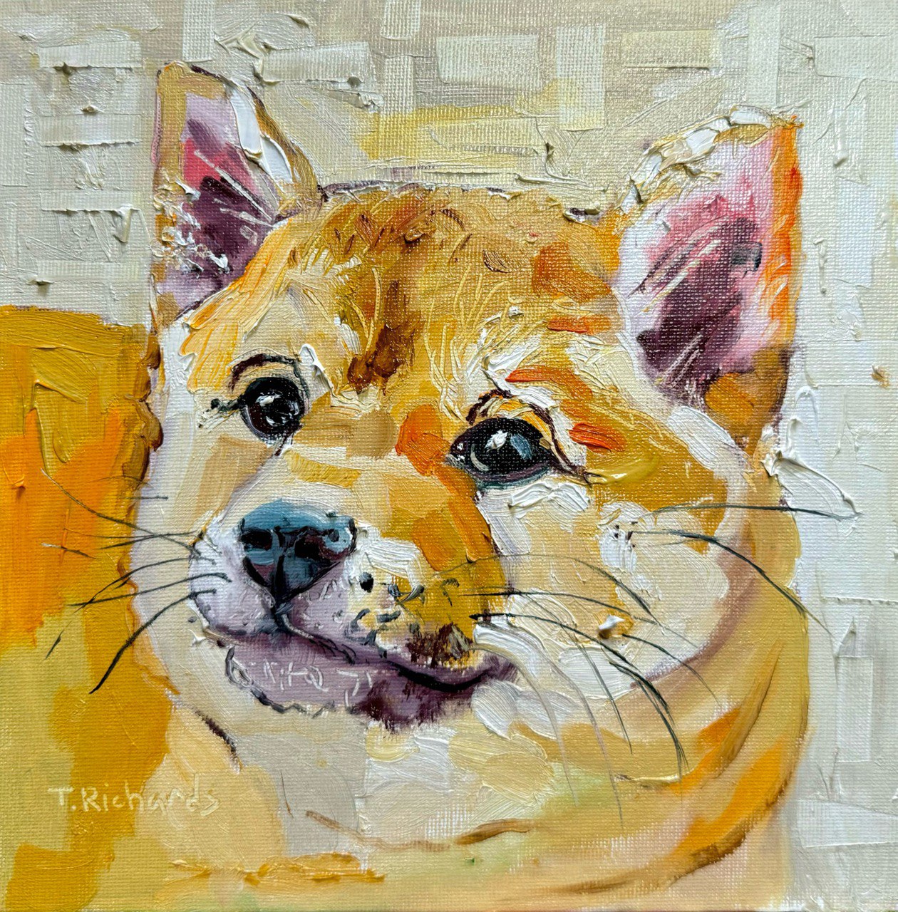 Custom Pet Portrait from Photo – Original Hand-Painted Oil Painting of Your Dog, Cat, or Other Pet