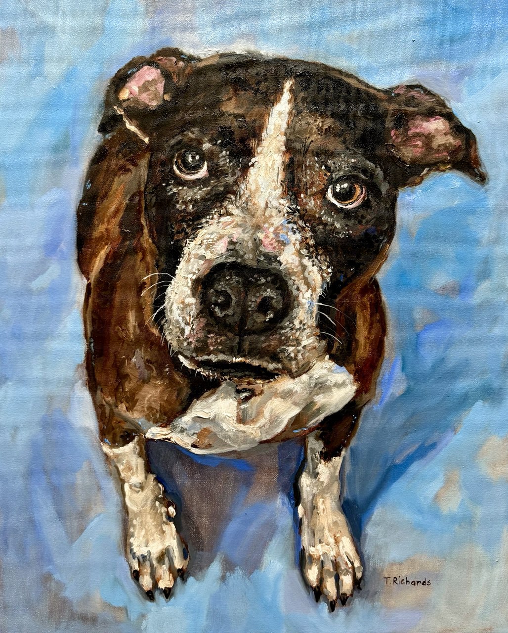 Custom Pet Portrait from Photo – Original Hand-Painted Oil Painting of Your Dog, Cat, or Other Pet