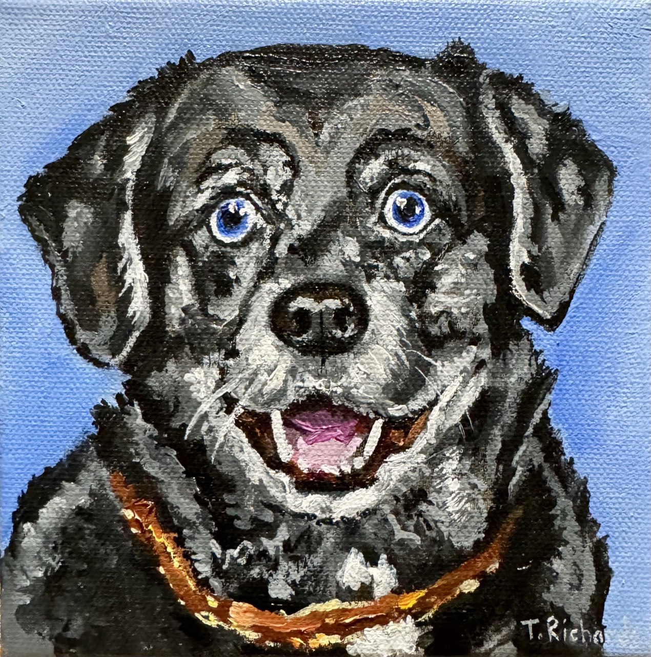 Custom Pet Portrait from Photo – Original Hand-Painted Oil Painting of Your Dog, Cat, or Other Pet
