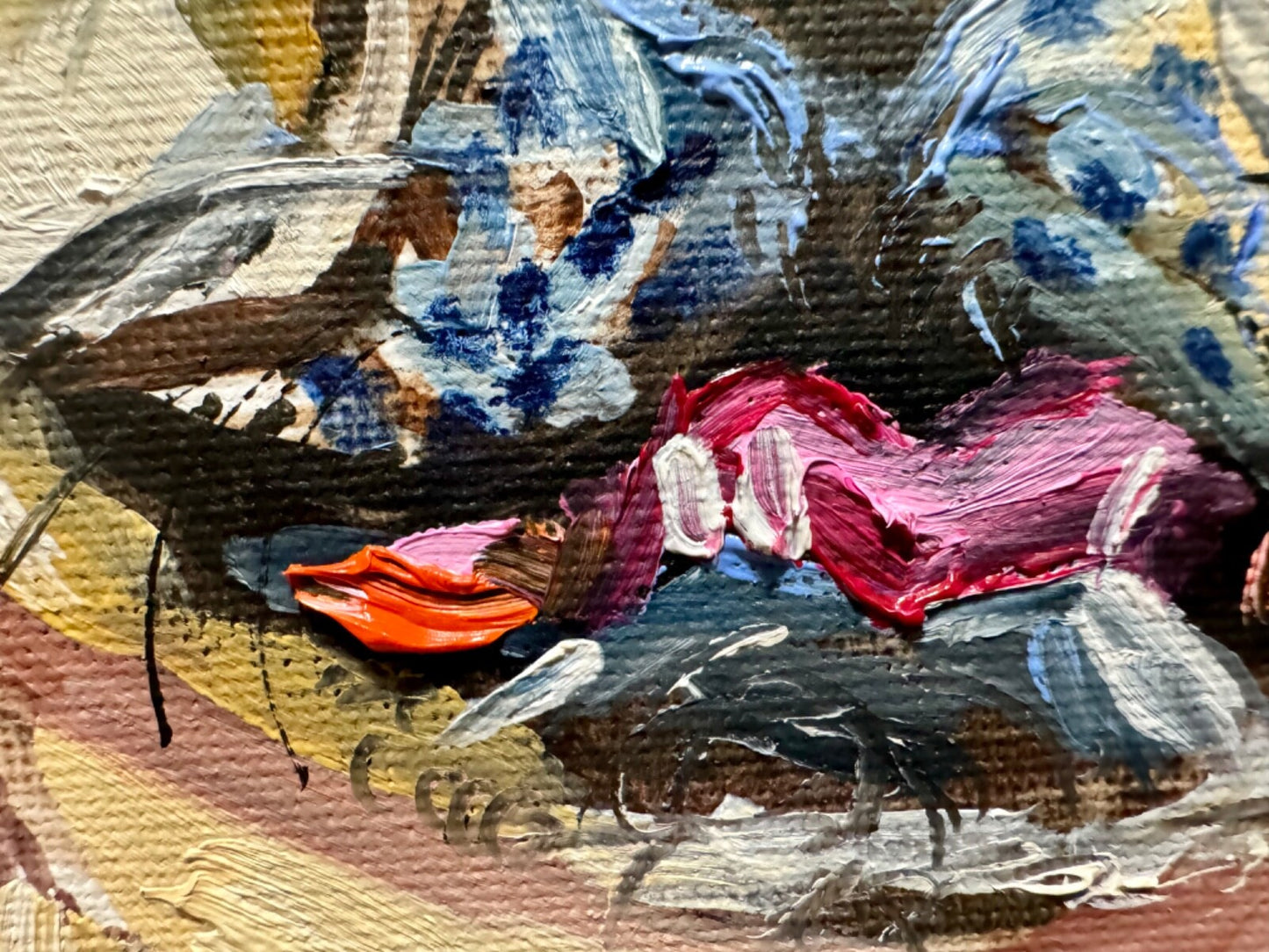 ORIGINAL art oil painting French bulldog dog portrait Pet animal puppy 6x6"