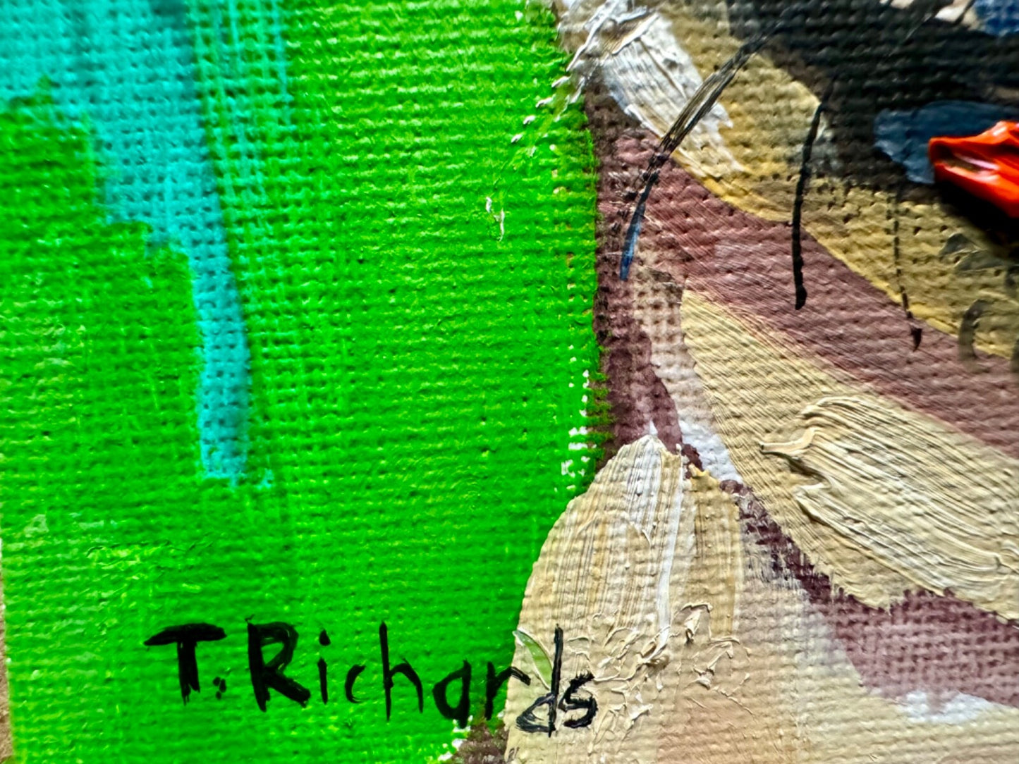ORIGINAL art oil painting French bulldog dog portrait Pet animal puppy 6x6"
