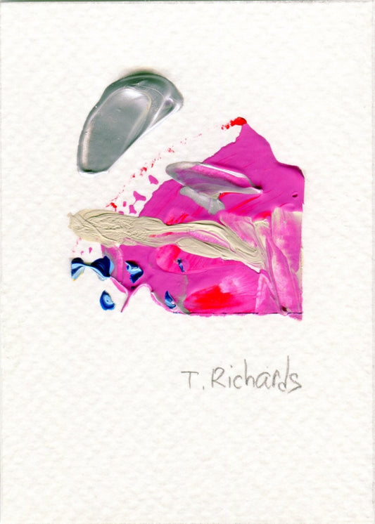 ACEO Acrylic ORIGINAL Art ATC Abstract painting Small tiny Mini OOAK 2.5x3.5"