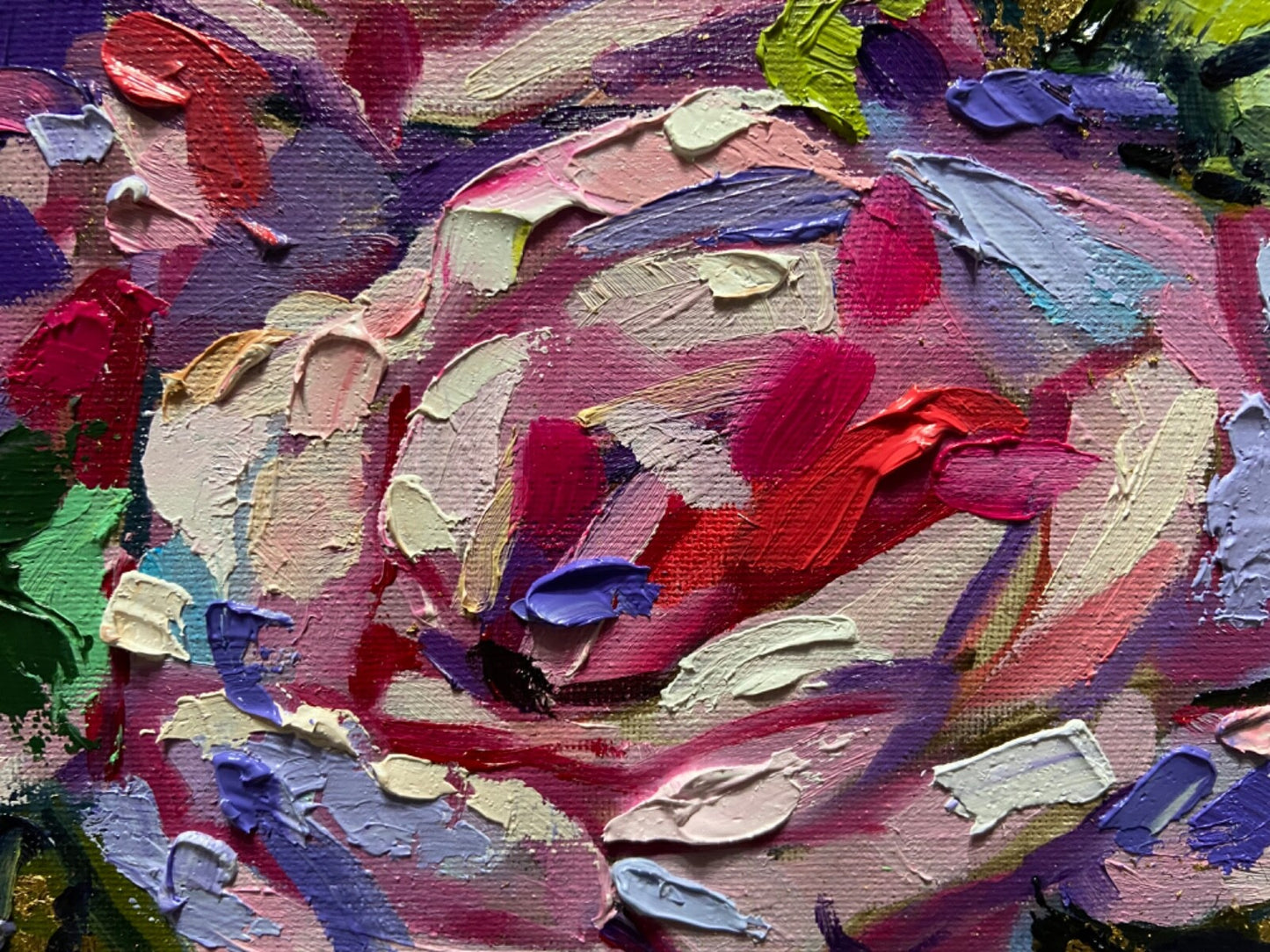 Oil painting ORIGINAL art Rose Flower floral impasto roses artwork 11x14"