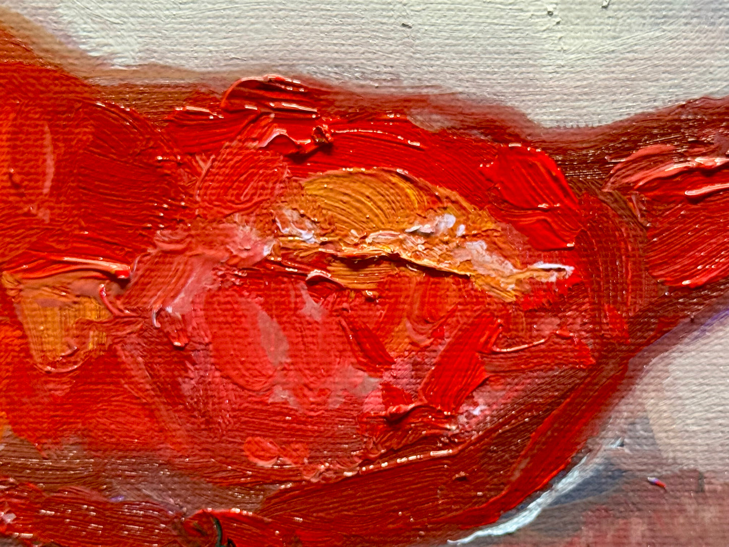Opalka Paste Tomato Oil Painting 5x7, Original Art, Still Life Artwork, Small Food Wall Art, Kitchen Garden Heirloom Tomatoes