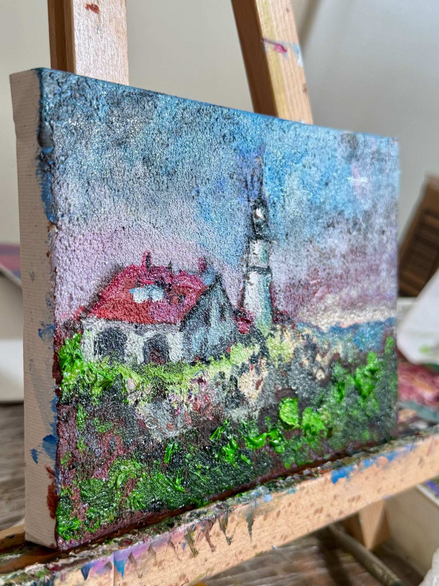 Original Oil Painting 5x7" – Portland Head Light Maine – Coastal Landscape Wall Art – Seascape on Canvas Home Decor Artwork