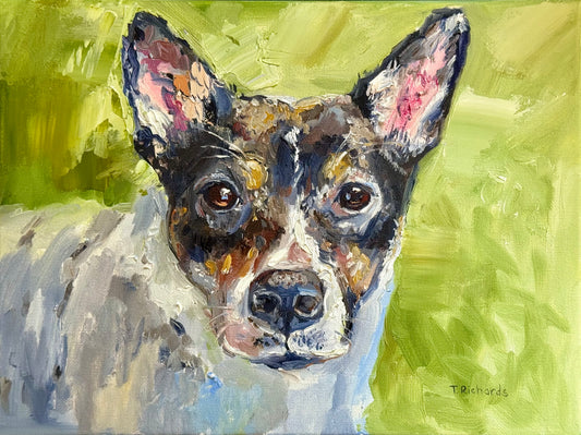 Custom Pet Portrait from Photo – Original Hand-Painted Oil Painting of Your Dog, Cat, or Other Pet