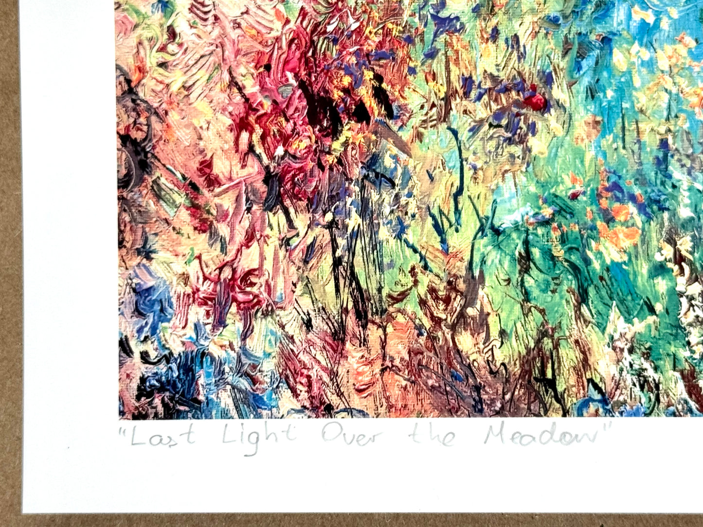 Meadow Archival PRINT Signed, Sunset Meadow Wall Art, Nature Landscape Painting Reproduction, Wildflower Field Decor