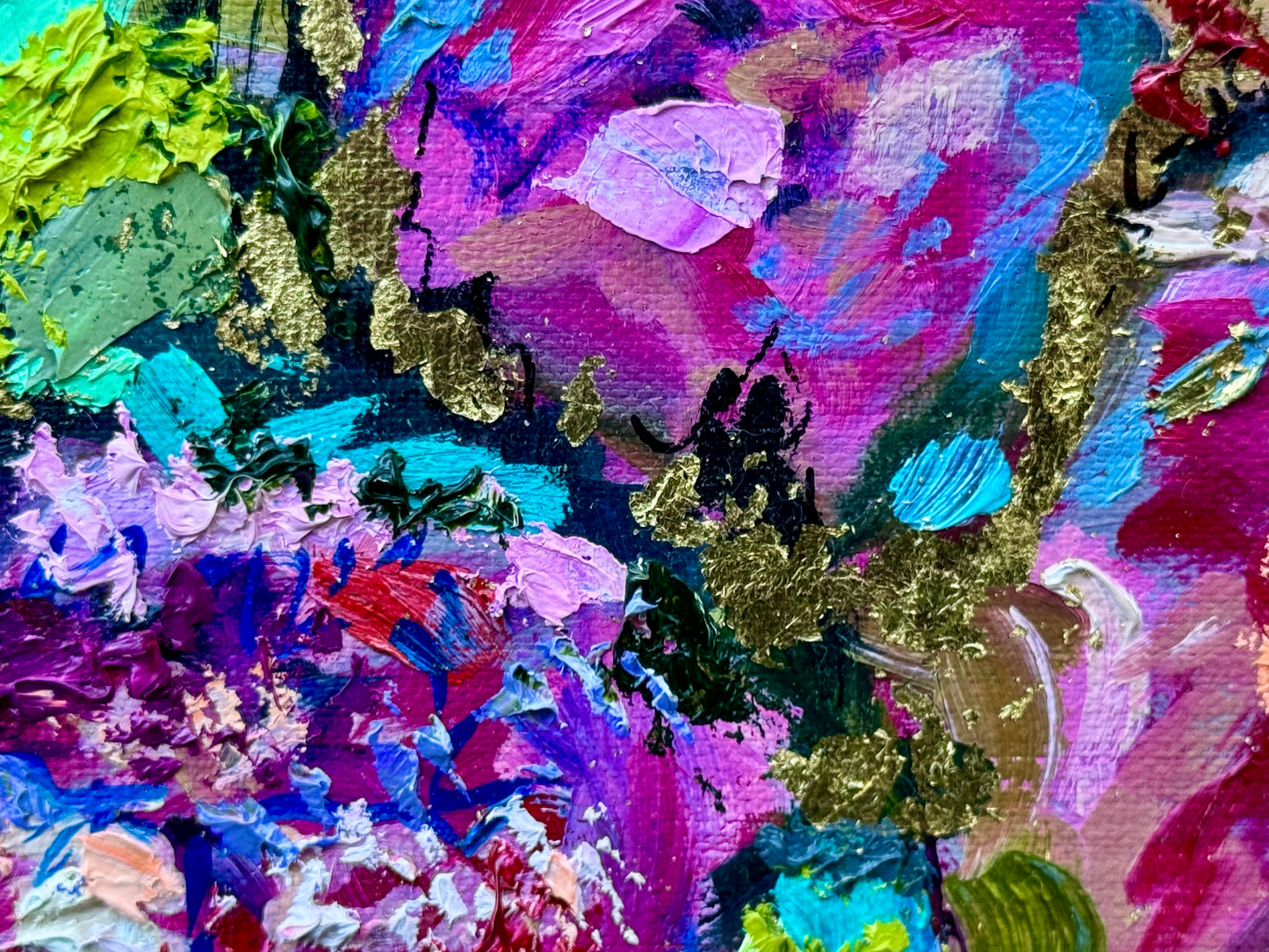 Peonies Original Art Oil Painting 24x36, Gold Leaf Floral Wall Art, Large Flowers Botanical Canvas Artwork