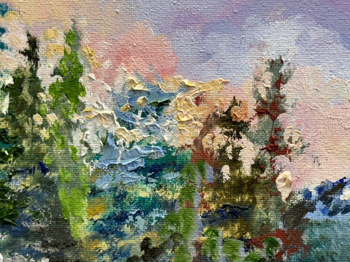 Mount Monadnock, Gilson Pond 16x20" Original Art Oil Painting, Seascape Nature Lake Wall Art, New Hampshire Landscape Artwork