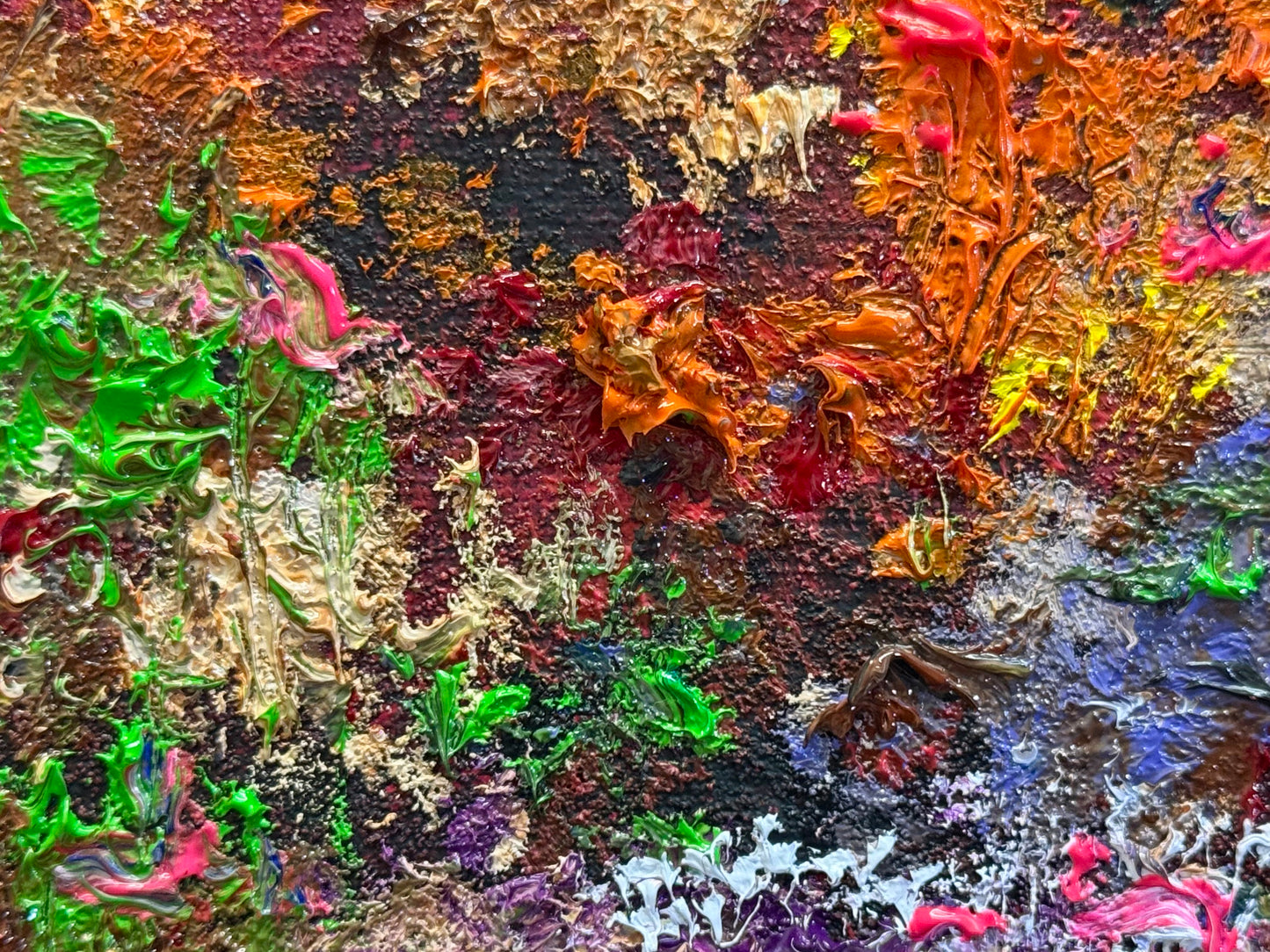 Pink Sunset Original Art, 9x12 Wildflower Landscape Field, Oil Painting Nature Meadow Forest Artwork, Textured Wall Art