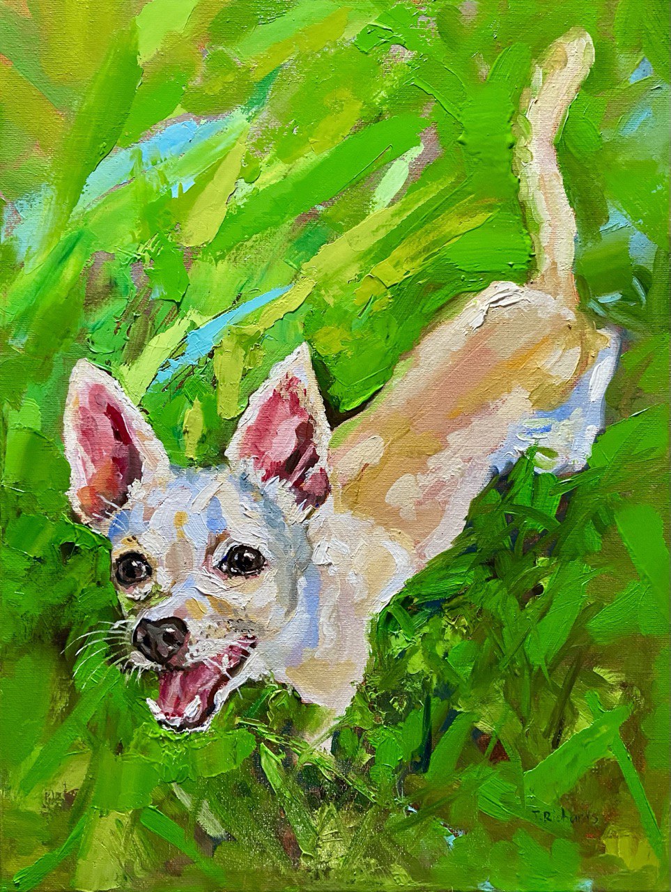 Custom Pet Portrait from Photo – Original Hand-Painted Oil Painting of Your Dog, Cat, or Other Pet