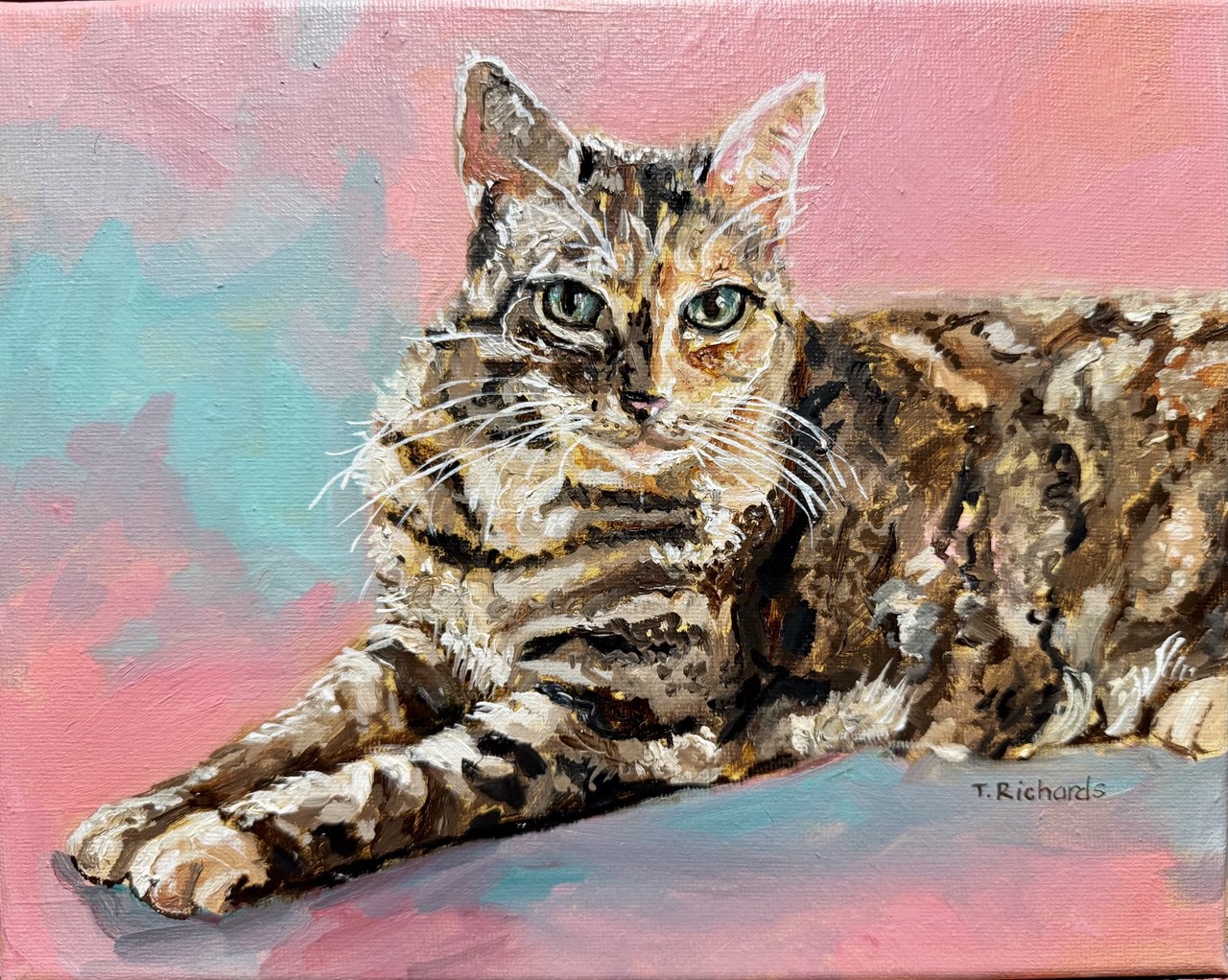 Custom Pet Portrait from Photo – Original Hand-Painted Oil Painting of Your Dog, Cat, or Other Pet